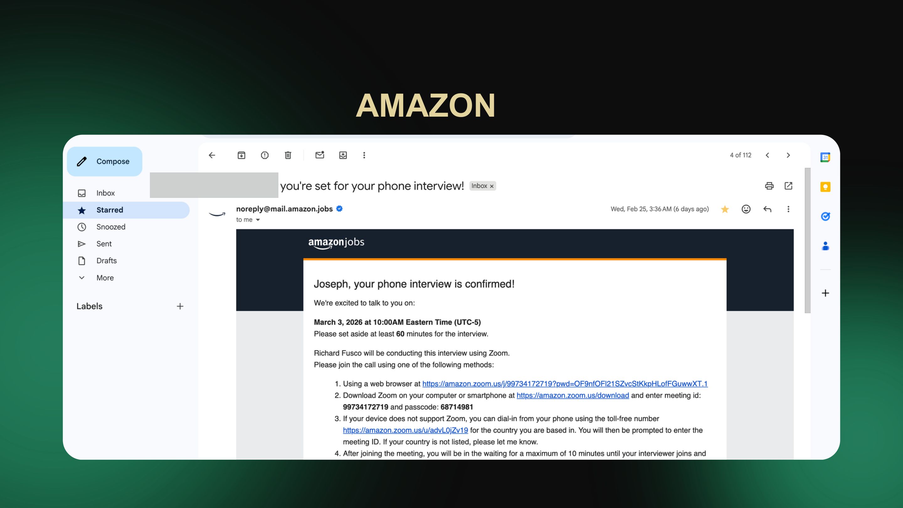 Interview at Amazon